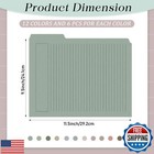 Cholemy 72 Pack Manila Lined Decorative File Folders  Letter Size  1 3 Cut Ta