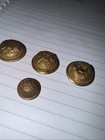 Civil War Domed Buttons   Eagle   Excelsior   New York State Motto Lot Of 4