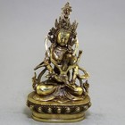 Antique Tibetan Brass   Silver Buddha Collectible Buddhist Ornament Statue