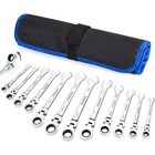 12pc Flex Head Ratchet Wrench Set Chrome Vanadium Steel Mechanics Tool Kit New