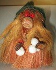 Vintage Ken Arensbak Woodland Christmas Troll W  Snowballs 6  Forest Gnome