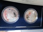 2000 Leif Ericson Millennium Proof 2 Coin Silver Dollar Commemorative Set