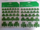 50 Clover Glitter Foam Stickers Various Size Green Color St  Patrick Day