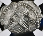 Pacorus Ancient Greek Parthian Kingdom 78ad-120ad Ngc Graded Drachm Scarcer Type