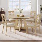 Farmhouse 47in Round Dinner Table For 4-6 People Kitchen Dining Room Table