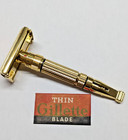 New Replated In 24k Gold  Gillette Toggle Safety Razor   F4  Rare  Collectible