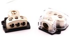 2-pack 4-way Ground Distribution Block 4ga In 8ga Out Set Screw Car Audio
