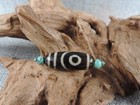 Antique 2 Eyes Tibetan Old Agate Dzi Bead For Pendant Bracelet Tibet Gzi Bead F