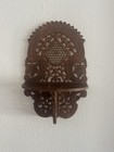 Pair Of Vintage Carved Folding Indian Wood Wall Shelf Collapsible