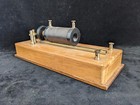 Vintage Detroit Coil Co Ruhmkorff Induction Spark Coil Wood Base Untested