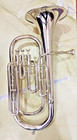 Baritone Made Of Pure Brass Metal In Silver Chrome Polish cushion Box  Free Ship