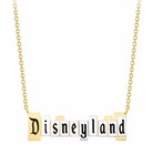 Disneyland 70th Crislu Gold   Silver Marquee Necklace Signed Nwt