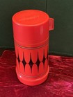 Vtg Aladdin s Vanguard Thermos 3c Half Pint Red Black Diamond Cup No  113 Usa