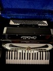 Contello Black Vintage Accordion 2442s Made In Italy In Original Case
