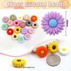 20pcs 20mm Colorful Sunflower Daisy Flower Silicone Beads Loose Spacer Beads For