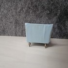 Vintage Ideal Petite Princess Blue Chaise Lounge Miniature Dollhouse 1 16 Scale