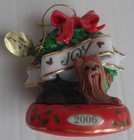 Yorkshire Terrier Yorkie Dog Christmas Ornament Danbury Mint 2006 Joy Wreath