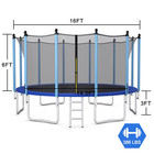 Costway 16ft Outdoor Trampoline W  Safety Net Recreational Bounce Exercise Large