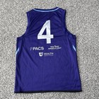 Junior Jazz Utah Jazz  4 Basketball Jersey Purple Light Blue White Size S