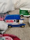 Golden Wheels Pepsi Cola Blue  Fuller Green  Carrier   Ives Coin Bank Lot Of 3 