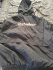 Vintage Budweiser Beer Delivery Driver Employee Jacket Bomber Black Zip Snap Xl