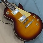 Lp Brown Electric Guitar Flame Maple Top Mahogany Body Chrome Hardware 6 String