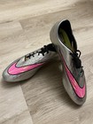 Rare Nike Mens Hypervenom Cleats Size 12 Silver pink volt blk  Soccer football