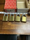 Yale   Towne Vintage Brass Padlocks  Set Of 4  Original Box  No Keys
