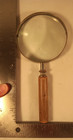 Antique B l Zs Bausch   Lomb Magnifying Glass Metal Wood Handle Zeiss Saegmuller