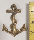 Brass Nautical Anchor Solid Brass 2-3 4  W X 3-1 2  High