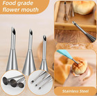 4pcs Stainless Steel Puff Pastry Piping Nozzle Set Cake Decorating Tips - New