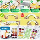4 Pack Silicone Ice Cube Trays With Lid Bpa Free 56-ice Cubes Molds 