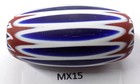 Jumbo Awesome Old Antique Venetian Chevron African Trade Bead  Mx15  Bg 88