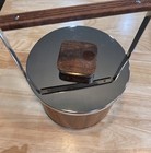 Vintage Retro Kromex Ice Bucket Faux Wood Grain   Chrome Mid Century Modern 70   s