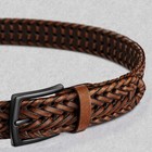 Woven Braided Leather Belt Holeless For Men Golf 1 3 8 -gift Boxed