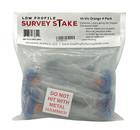 Low Profile Survey Stakes Hi-vis Orange - 4 Pack
