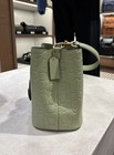 Coach Rowan Bucket Bag In Signature Leather Pebbled Leather gold pistachio Cea96