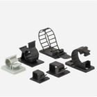 100pcs Cable Clips Mount Self Adhesive Wire Conduit Pads Adjustable Clamp Holder