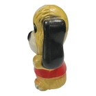 Adorable Vintage 8  Tall Hard Plastic Puppy Dog Coin piggy Bank Original Stopper