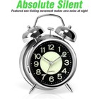 Super Loud Alarm Clock For Heavy Sleepers  4 5 Inch Twin Bell Retro   Silent
