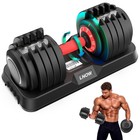 50 Lbs Adjustable Dumbbell Set Of 2 Quick Adjustable Weights Dumbbell Home Gym