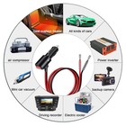 2pcs 12-24v Fused Led Car Cigarette Lighter Plug Socket Cable Adapter W  Switch