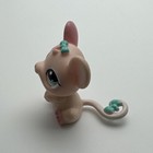 Authentic Hasbro Littlest Pet Shop Lps Pink Mouse  1863 With Teal Bow