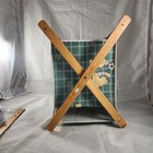 Folding Wood Frame 16 X 13 In Knitting Sewing Caddy Basket Yarn Bag