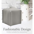 Square Tissue Box Cover Holder Modern Pu Leather Facial Tissues Case Dispenser