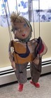 Vintage Marionette String Puppet Paper Mache Fabric Doll