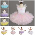 Girls Ballet Lyrical Tutu Dress Ballroom Skirted Festival Ballerina Dancewear