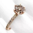 2ct Round Cut Lab-created Chocolate Diamond Solitaire Ring 14k Rose Gold Finish