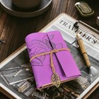 Leather Writing Journal Refillable Travelers Notebook Journal For 01 A6 purple