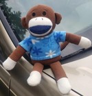 Dan Dee Holiday Sock Monkey Blue Shirt White Snowflakes 14  Plush Toy Kids Baby